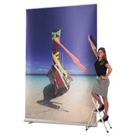 Bannerdisplay RollUp - MAX Bannersichtmaß: 2.000x3.000mm mit Teleskopstangen für flexible Höhen - Roll_up Maximus