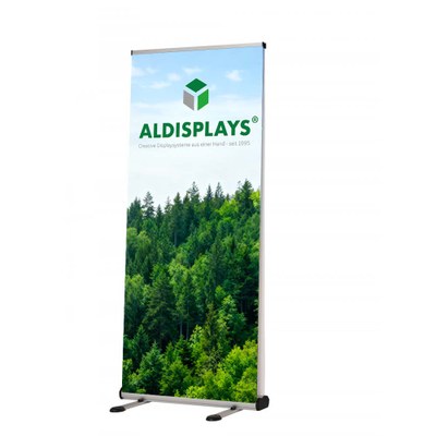 Bannerdisplay RollUp - Outdoor Sichtformat: 850 x 2.000 mm Stabiles Aluminium-System mit Federstange, - rollup_outdoor_1 (1)