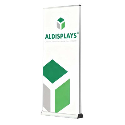 Bannerdisplay RollUp - BASIC 85 Double Sichtformat: 850 x 2.000mm bestehend aus System, Aluminiumstange, - Roll Up Basic Double Breite 80 Bannerdisplay RollUp - BASIC 85 Double Sichtformat: 850 x 2.000mm bestehend aus System, Aluminiumstange, - Roll Up Basic Double Breite 80