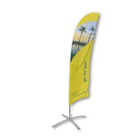 Beachflag - STANDARD - Größe L inkl. Tragetasche & Kreuzfuss inkl. Fahne in Standardform - Beachflag-Standard-4100-Kreuzfuss