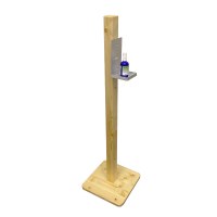 Desinfektionsständer HOLZ ECO Gesamthöhe 1.200 mm - Gewicht ca. 3 kg Fichtenholz, klar lackiert - Ablage Alu, 3 mm - Holz Eco Desinfektionsständer HOLZ ECO Gesamthöhe 1.200 mm - Gewicht ca. 3 kg Fichtenholz, klar lackiert - Ablage Alu, 3 mm - Holz Eco