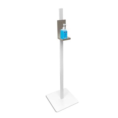 Desinfektionsständer STAHL ECO Gesamthöhe 1.195 mm - Gewicht ca. 8 kg Stahl, weiss pulverbeschichtet - Ablage Alu, 3 mm - Desinekt Eco weiss Desinfektionsständer STAHL ECO Gesamthöhe 1.195 mm - Gewicht ca. 8 kg Stahl, weiss pulverbeschichtet - Ablage Alu, 3 mm - Desinekt Eco weiss