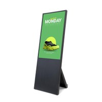 Digital Signage Digitaler Kundenstopper für den Inneneinsatz - Größe: 43 Zoll - 4K UHD Ausführung: schwarz - einseitig - Digitaler Kundenstopper SUMMUS Seiten