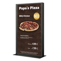 Digital Signage Digitales Thekendisplay TrendLine für den Inneneinsatz - Größe: 24 Zoll - Full HD Farbe: schwarz - Thekendisplay 24 Zoll Pizza