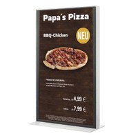 Digital Signage Digitales Thekendisplay TrendLine für den Inneneinsatz - Größe: 24 Zoll - Full HD Farbe: weiss - Thekendisplay 24 Zoll vorne ws 2