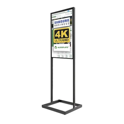 Digitale Info-Stele Trendline AIR für den Inneneinsatz - Größe: 43 Zoll - 4K UHD Farbe: schwarz, Display mit dezentem Rahmen - Digitale Infostele Trendline AIR 43 Seite.webp