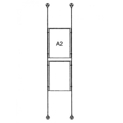 Drahtseilsystem Acryl Boden/Decke zum Verspannen zwischen Boden und Decke Format: 2x A2 (420x594 mm) HOCHFORMAT - da-bd-2xa2 - drahtseilsystem 2x din a2 hochformat Drahtseilsystem Acryl Boden/Decke zum Verspannen zwischen Boden und Decke Format: 2x A2 (420x594 mm) HOCHFORMAT - da-bd-2xa2 - drahtseilsystem 2x din a2 hochformat