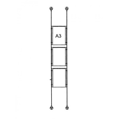 Drahtseilsystem Acryl Boden/Decke zum Verspannen zwischen Boden und Decke Format: 3x A3 (297x420 mm) HOCHFORMAT - da-bd-3xa3 - drahtseilsystem 3x din a3 hochformat 1 Drahtseilsystem Acryl Boden/Decke zum Verspannen zwischen Boden und Decke Format: 3x A3 (297x420 mm) HOCHFORMAT - da-bd-3xa3 - drahtseilsystem 3x din a3 hochformat 1