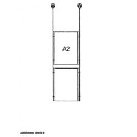 Drahtseilsystem Acryl Deckenabhängung zum Abhängen von der Decke Format: 2x A2 (420x594 mm) HOCHFORMAT - da-w-2xa2 - drahtseilsystem 2x din a2 hochformat decke Drahtseilsystem Acryl Deckenabhängung zum Abhängen von der Decke Format: 2x A2 (420x594 mm) HOCHFORMAT - da-w-2xa2 - drahtseilsystem 2x din a2 hochformat decke