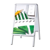 Kundenstopper OUTDOOR Einlegeformat: DIN A2 (420x594 mm) Profil: 32mm Rondo - Kundenstopper-Outdoor-Rondo Kundenstopper OUTDOOR Einlegeformat: DIN A2 (420x594 mm) Profil: 32mm Rondo - Kundenstopper-Outdoor-Rondo
