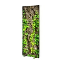 No-Frame Textilspannrahmen LED Mobil Beidseitig - Format: 1.000 x 2.500 mm Silberner, zerlegbarer Aluminiumrahmen - No-Frame Textilspannrahmen LED MOBIL beidseitig 2500 Ansicht