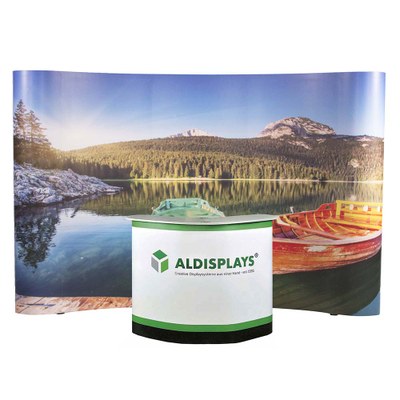 Pop-Up Magnet Easy 5x3 gebogen Variante mit großem Transportkoffer Gebogenes 5x3 Felder-System mit Magnetschienen, - Pop-Up Easy 5x3 mit Theke groß Pop-Up Magnet Easy 5x3 gebogen Variante mit großem Transportkoffer Gebogenes 5x3 Felder-System mit Magnetschienen, - Pop-Up Easy 5x3 mit Theke groß