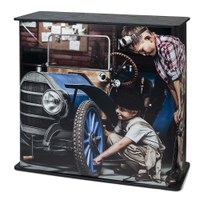 Promotiontheke Counter DESIGN Square mit Deckelplatte in SCHWARZ / OHNE Druck inkl. zwei Transporttaschen - Promotiontheke Counter DESIGN Square Promotiontheke Counter DESIGN Square mit Deckelplatte in SCHWARZ / OHNE Druck inkl. zwei Transporttaschen - Promotiontheke Counter DESIGN Square