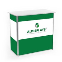 Promotiontheke No-Frame Rechteck "L" inkl. Deckelplatte & Einlegeboden Digitaldruck auf Front- und Seitenteilen - Theke Rechteck L Aldisplays neu Promotiontheke No-Frame Rechteck "L" inkl. Deckelplatte & Einlegeboden Digitaldruck auf Front- und Seitenteilen - Theke Rechteck L Aldisplays neu