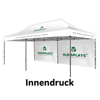 Promotionzelt Seitenwand 6m Innendruck Bedruckte Seitenwand (B1 mit versiegelten Nähten) mit seitlichen Reissverschlüssen und Klettstreifen, - Promotionzelt 6 x 3m Seite innen Promotionzelt Seitenwand 6m Innendruck Bedruckte Seitenwand (B1 mit versiegelten Nähten) mit seitlichen Reissverschlüssen und Klettstreifen, - Promotionzelt 6 x 3m Seite innen