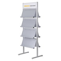 Prospektständer ELLIPSE Doppelseitig MIT Ablagen 4x3 - Farbe: silber-elox., mit Forextopper - Ellipse-4x3-mit-KS-Topschild-doppelseitig Prospektständer ELLIPSE Doppelseitig MIT Ablagen 4x3 - Farbe: silber-elox., mit Forextopper - Ellipse-4x3-mit-KS-Topschild-doppelseitig