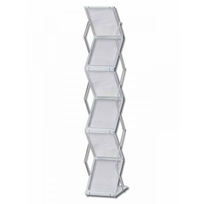 Prospektständer faltbar STANDARD Zick-Zack-Form Mit 6 Acrylablagen DIN A4 (Hochformat) - faltbar-zick-zack-1xdin-a4 1 Prospektständer faltbar STANDARD Zick-Zack-Form Mit 6 Acrylablagen DIN A4 (Hochformat) - faltbar-zick-zack-1xdin-a4 1