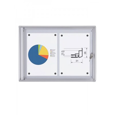 Schaukasten ECO BT26 Indoor 1x2 DIN A4 (Außenformat: 491x350mm) Gehäuse und Rahmen aus Aluminium - Schaukasten BT26 Indoor 1x2 Schaukasten ECO BT26 Indoor 1x2 DIN A4 (Außenformat: 491x350mm) Gehäuse und Rahmen aus Aluminium - Schaukasten BT26 Indoor 1x2