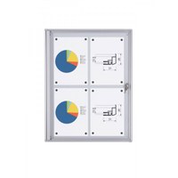 Schaukasten ECO BT26 Indoor 2x2 DIN A4 (Außenformat: 491x655mm) Gehäuse und Rahmen aus Aluminium - Schaukasten BT26  Indoor 2x2