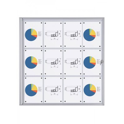 Schaukasten ECO BT26 Indoor 3x4 DIN A4 (Außenformat: 931x963mm) Gehäuse und Rahmen aus Aluminium - Schaukasten BT26 Indoor 3x4 Schaukasten ECO BT26 Indoor 3x4 DIN A4 (Außenformat: 931x963mm) Gehäuse und Rahmen aus Aluminium - Schaukasten BT26 Indoor 3x4