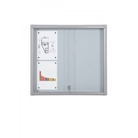 Schaukasten Schiebetür BT58 Indoor 3x2 DIN A4 (Außenformat: 720x675mm) Gehäuse und Rahmen aus Aluminium - Schaukasten Schiebet r BT58 Indoor 3x2