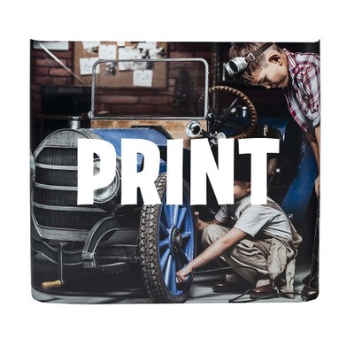 Theke Counter DESIGN Square- Druck Digitaldruckbanderole Format: 1.930 (B) x 900 (H) mm - Promotiontheke Counter DESIGN Square Print