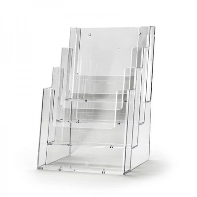 Tischständer - Mehrfach Einlegeformat: DIN A5 (148x210 mm) Anzahl Fächer: 4 (hintereinander) - Dispenser-DIN-A5-4-fach-Tisch-PRO56 Tischständer - Mehrfach Einlegeformat: DIN A5 (148x210 mm) Anzahl Fächer: 4 (hintereinander) - Dispenser-DIN-A5-4-fach-Tisch-PRO56