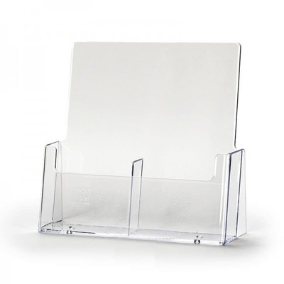 Tischständer - Mehrfach Einlegeformat: Lang-DIN (105x210 mm) Anzahl Fächer: 2 (nebeneinander) - dispenser-lang-din-2c112 Tischständer - Mehrfach Einlegeformat: Lang-DIN (105x210 mm) Anzahl Fächer: 2 (nebeneinander) - dispenser-lang-din-2c112