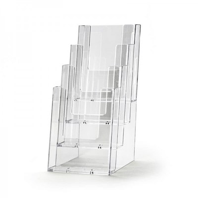 Tischständer - Mehrfach Einlegeformat: Lang-DIN (105x210 mm) Anzahl Fächer: 4 (hintereinander) - Dispenser-DIN-Lang-4-fach-Tisch-PRO57 Tischständer - Mehrfach Einlegeformat: Lang-DIN (105x210 mm) Anzahl Fächer: 4 (hintereinander) - Dispenser-DIN-Lang-4-fach-Tisch-PRO57