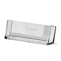 Visitenkartenhalter im Querformat Aussenformat: 93 x 50 x 15 mm (BxHxT) Material: Polystyrol, glasklar - Visirenkartenhalter im Querformat Visitenkartenhalter im Querformat Aussenformat: 93 x 50 x 15 mm (BxHxT) Material: Polystyrol, glasklar - Visirenkartenhalter im Querformat