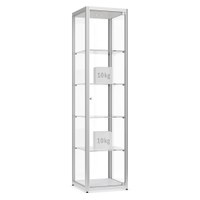 Vitrine Modell 100 - Standvitrine Masse: 500x500x2.000mm (BxTxH) Vitrinen-Korpus aus halbrunden Aluminium- - Vitrine Modell 100