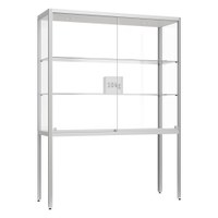 Vitrine Modell 400 - Standvitrine auf Untergestell Masse: 1.500x500x2.000mm (BxTxH) - Unterkante 720m Vitrinen-Korpus aus halbrunden Aluminium- - Vitrine Modell 400