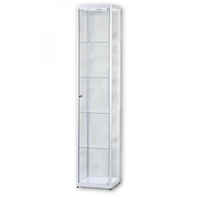 Vitrine Modell 1 - Standvitrine Maße: 400x400x2.000mm (BxTxH) Vitrinen-Korpus aus halbrunden Aluminium- - Vitrinen-Modell-1 Vitrine Modell 1 - Standvitrine Maße: 400x400x2.000mm (BxTxH) Vitrinen-Korpus aus halbrunden Aluminium- - Vitrinen-Modell-1