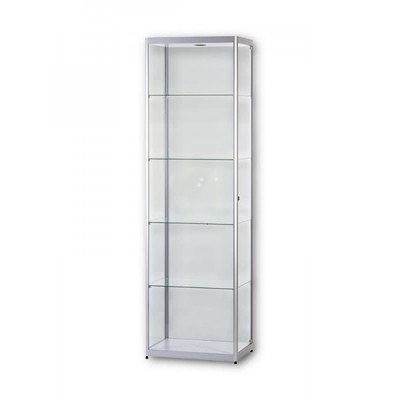 Vitrine Modell 3 - Standvitrine Maße: 600x400x2.000 mm (BxTxH) Vitrinen-Korpus aus halbrunden Aluminium- - Vitrinen-Modell-3 Vitrine Modell 3 - Standvitrine Maße: 600x400x2.000 mm (BxTxH) Vitrinen-Korpus aus halbrunden Aluminium- - Vitrinen-Modell-3