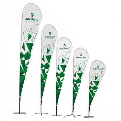 Werbefahne Drop Tropfenform